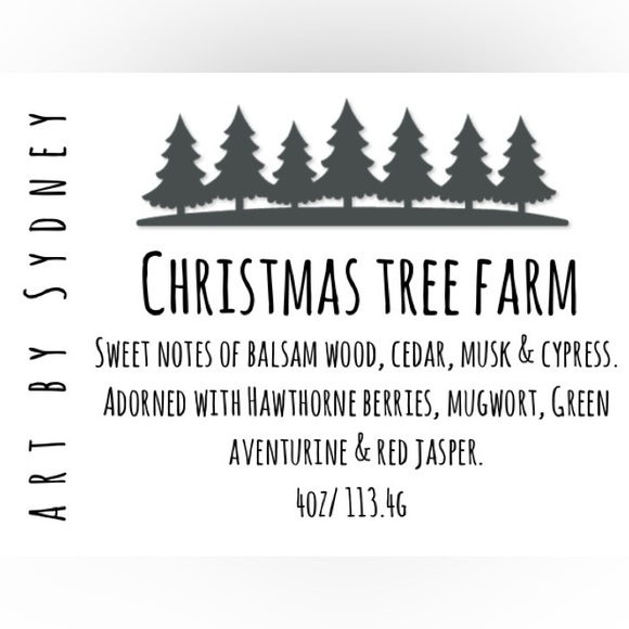 Christmas Tree Farm 4oz Candle Hand Made - Picture 2 of 4
